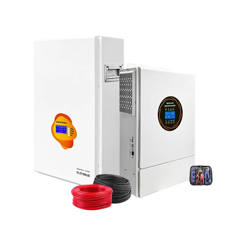 Zonne-energie 10kw 48v Off grid Ess Alles in één hybride 310Ah 15kwh reservebatterij